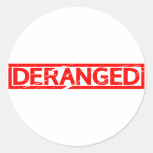 Deranged Stamp Ronde Sticker