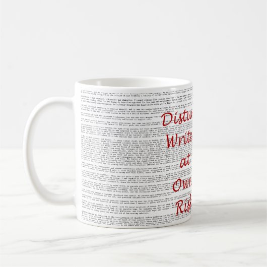 Dérangez l'auteur à propre tasse de risque (Gauche)