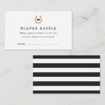 Derby Baby shower Diaper Raffle Enclosure Card