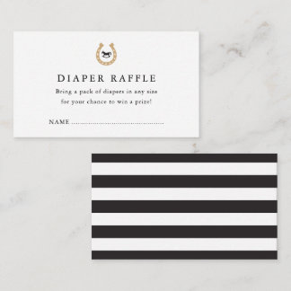 Derby Baby shower Diaper Raffle Enclosure Card Informatiekaartje