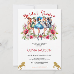Derby Bachelorette Bridal Shower uitnodiging