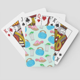 Derby Bermuda Bag Sandalen Mint Julep Preppy Pokerkaarten