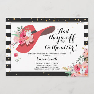 Derby Bridal Shower Invitation Draag een Pet paard Kaart