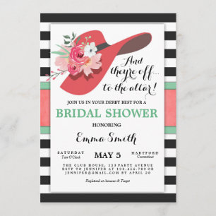 Derby Bridal Shower Invitation Draag een Pet paard Kaart