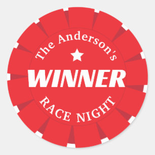 Derby Day Eerste plaats Winnaar Ruitersport Rosett Ronde Sticker