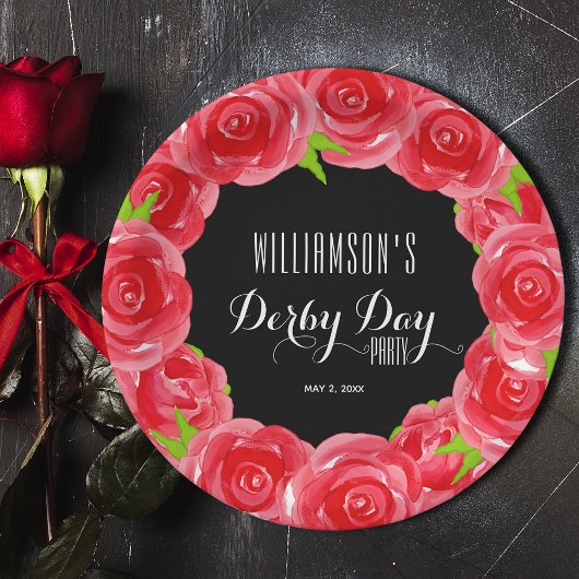 Derby Day Red Roses Papieren Bordje