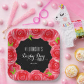 Derby Day Red Roses Papieren Bordje (Feest)