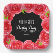 Derby Day Red Roses Papieren Bordje (Voorkant)