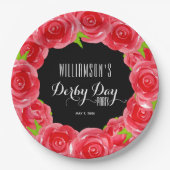 Derby Day Red Roses Papieren Bordje (Voorkant)