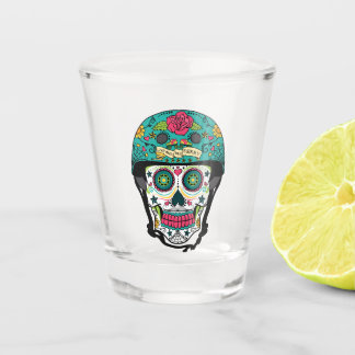 Derby de Los Muertos - Roller Derby Sugar Skull Shot Glas