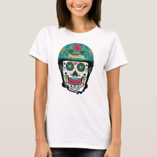 Derby de Los Muertos - Roller Derby Sugar Skull T-shirt