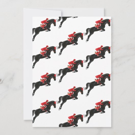 Derby & Drinken Party Modern Race Paard Ruiterspor Kaart (Achterkant)