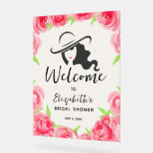 Derby Fête des mariées Casquette et Rose Bienvenue (Angle)