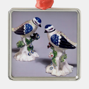 Derby figures of bluetits, c.1760 metalen ornament