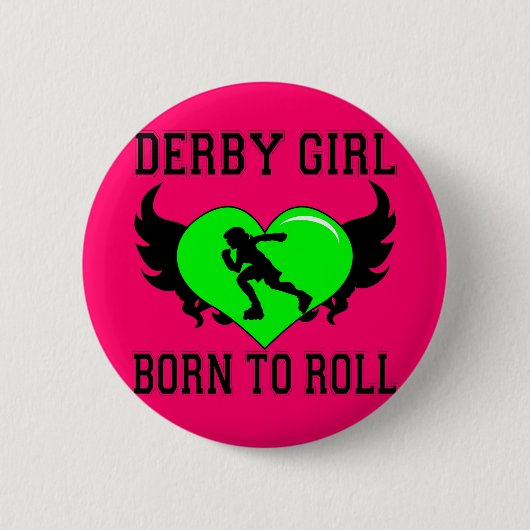 Derby Girl Ronde Button 5,7 Cm (Voorkant)