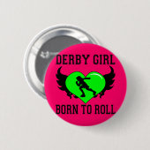 Derby Girl Ronde Button 5,7 Cm (Voorkant /achterkant)