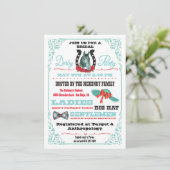 Derby Horse Racing Fête des mariées invitation (Debout devant)