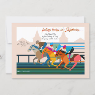Derby Horse Racing Party Kaart