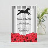 Derby Horse Racing Rozen Stripes Kaart (Staand voorkant)