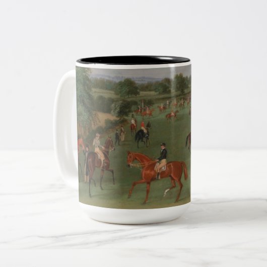 Derby Jour Course Chevaux Mug (Devant gauche)