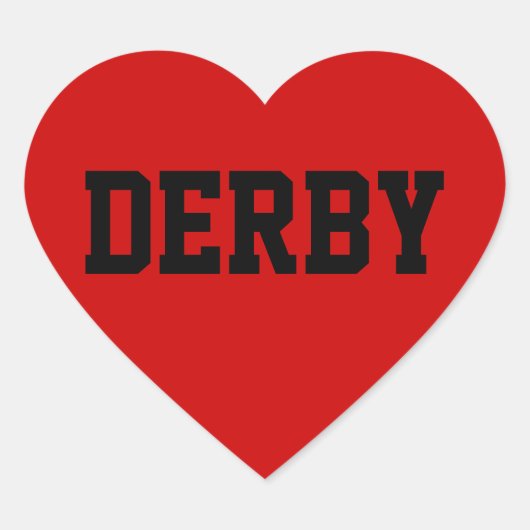 Derby Love Hart Sticker (Voorkant)