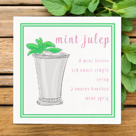Derby Mint Julep Bar Receptenkader Servet