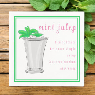 Derby Mint Julep Bar Receptenkader Servet