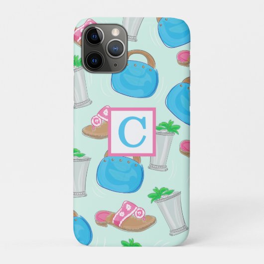 Derby Mint Julep Bermuda Bag Monogram Case-Mate iPhone Case (Achterkant)