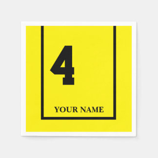 Derby Paard Race Geel 4 Aangepaste Papier Servet