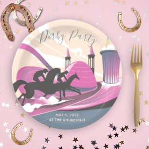 Derby Party Art Deco Papieren Bordje