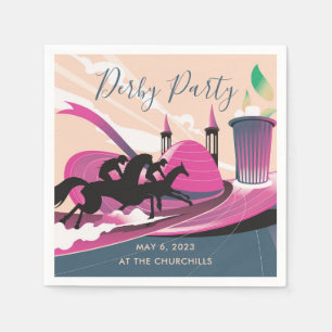 Derby Party Art Deco Servet