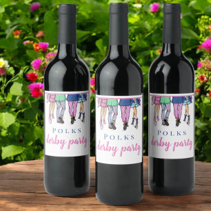 Derby Party Horse Racing Mode Preppy Custom Wijn Etiket