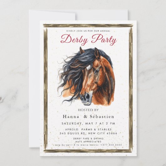 Derby Party Invitation (Devant)