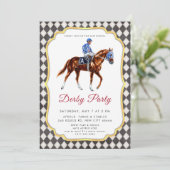Derby Party Invitation Kaart (Staand voorkant)