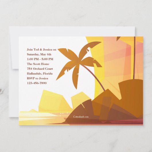 Derby Party Invitation tropicale (Dos)