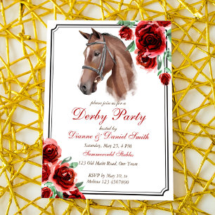 Derby party, paard, ruiterpartij kaart