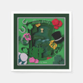 Derby Party Papieruitsnijdeffect Servet (Voorkant)