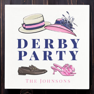 Derby Party Pet Schoenen Mode Preppy Navy Servet