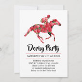 Derby Party Red Roses Racehorse Kaart (Voorkant)