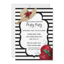 Derby Party Red Roses Stripes
