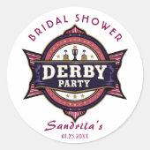 DERBY PARTY RONDE STICKER (Voorkant)