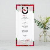 Derby Race Paard Rode Rozen Menu (Staand voorkant)