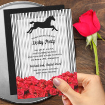 Derby Racehorse Silhouette en Rozen Party