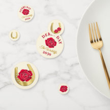 Derby-rozen & hoefijzer-feestdecoratie