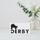 derby : schaats skullphabet visitekaartje (Staand voorkant)