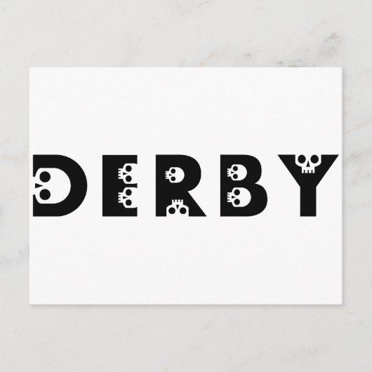 derby : skullphabet briefkaart (Voorkant)