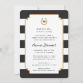 Derby Style Baby shower Invitation Horseshoe (Devant)