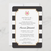 Derby Style Bridal Shower Invitation Hoefijzer Kaart (Voorkant)