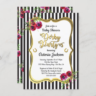 Derby Thème Baby Shower Invitations