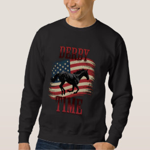 Derby Time USA Patriotic Horse Racing Fans Trui
